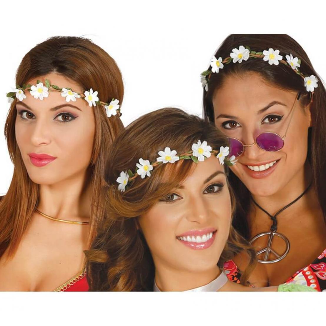Guirca Corona con flores blancas