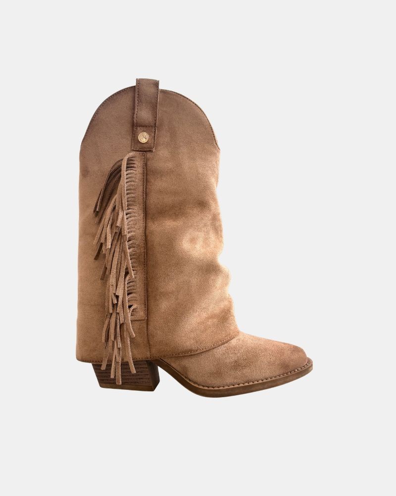 XTI 146104 Botas Altas Cowboy Mujer Beige