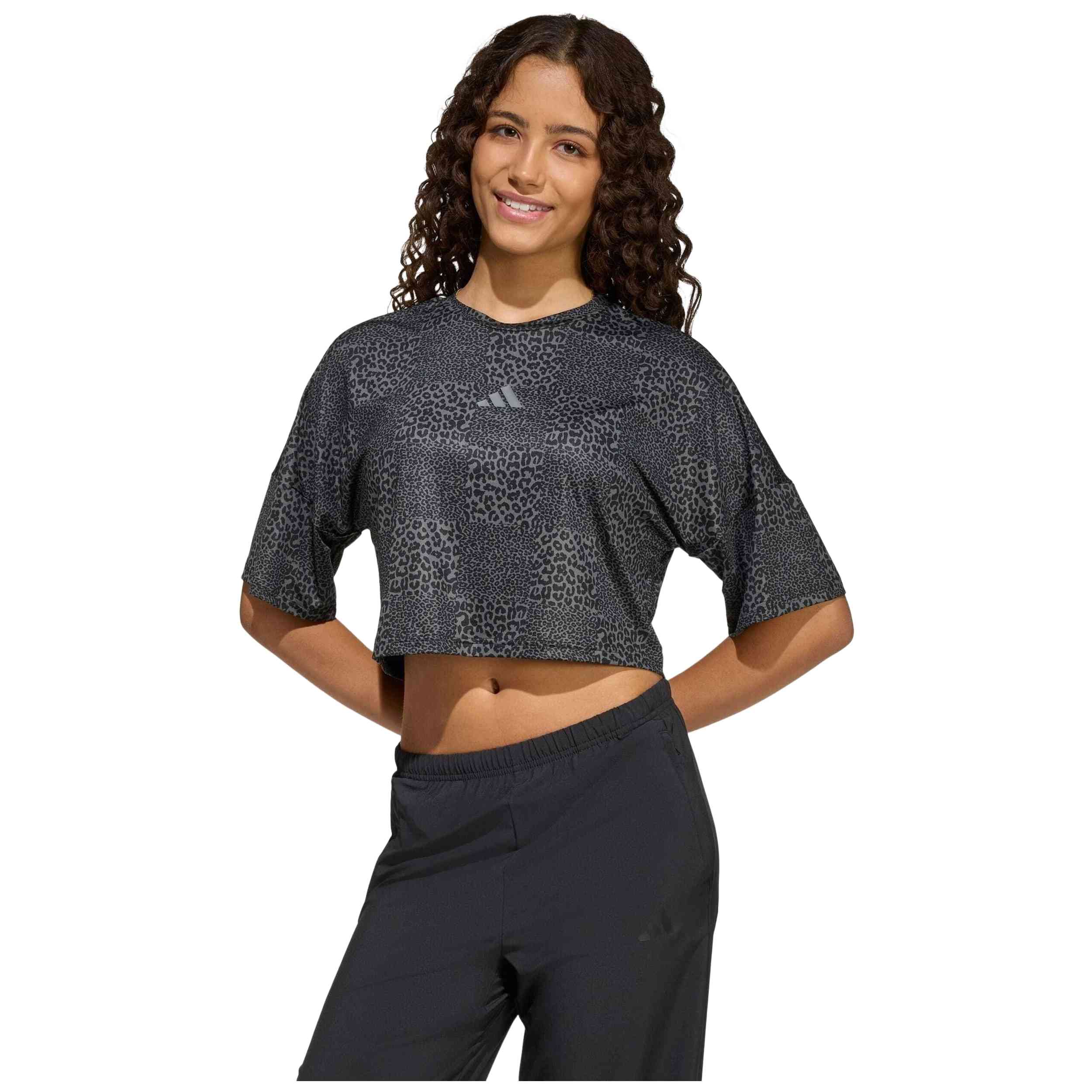 Camiseta De Manga Corta Adidas modelo KB6925 para Mujer en color Gris