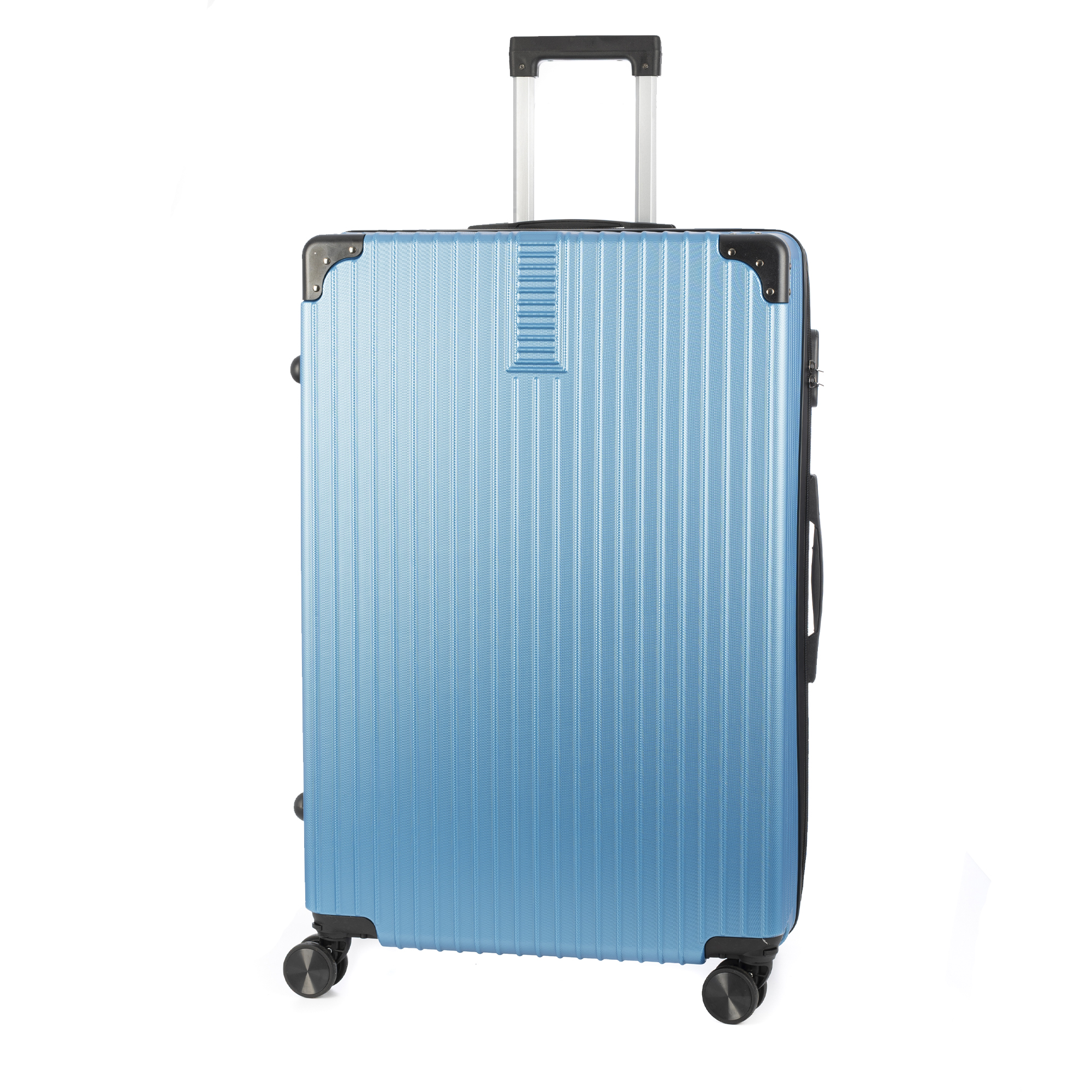 DAM Maleta gran volumen trolley rígida ultraligera, de ABS de alta resistencia con esquinas reforzadas. Cerradura numérica y 4 ruedas dobles extraíbles y giratorias 360°. 52x31x78Cm
