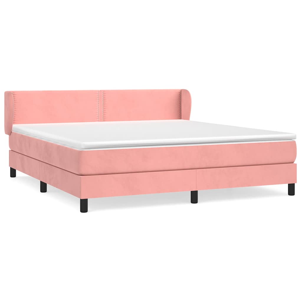 vidaXL Cama box spring con colchón terciopelo 180x200 cm Multicolor