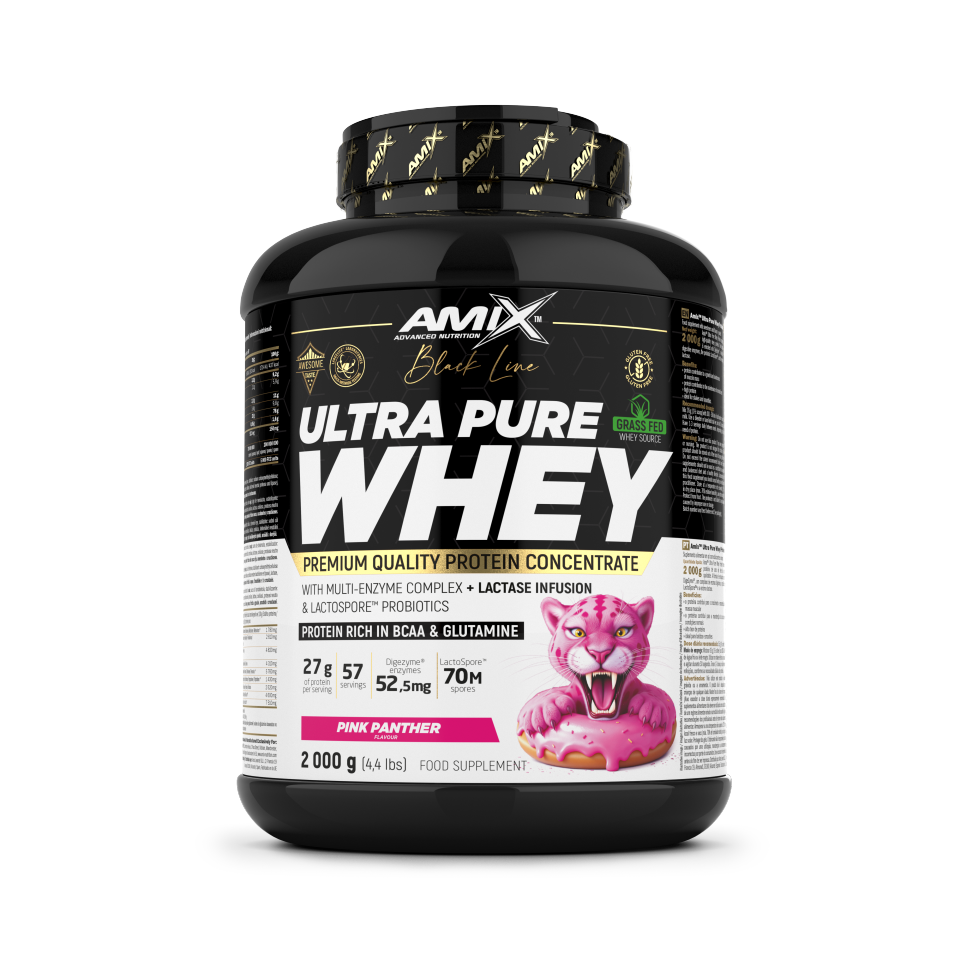 Amix Nutrition - Ultra Pure Whey 1.8kg – Suero de Leche de Alta Calidad para Masa Muscular y Recuperación - Amix