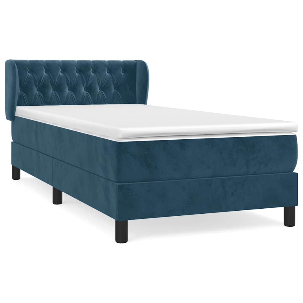 vidaXL Cama box spring con colchón terciopelo  90x190 cm Multicolor