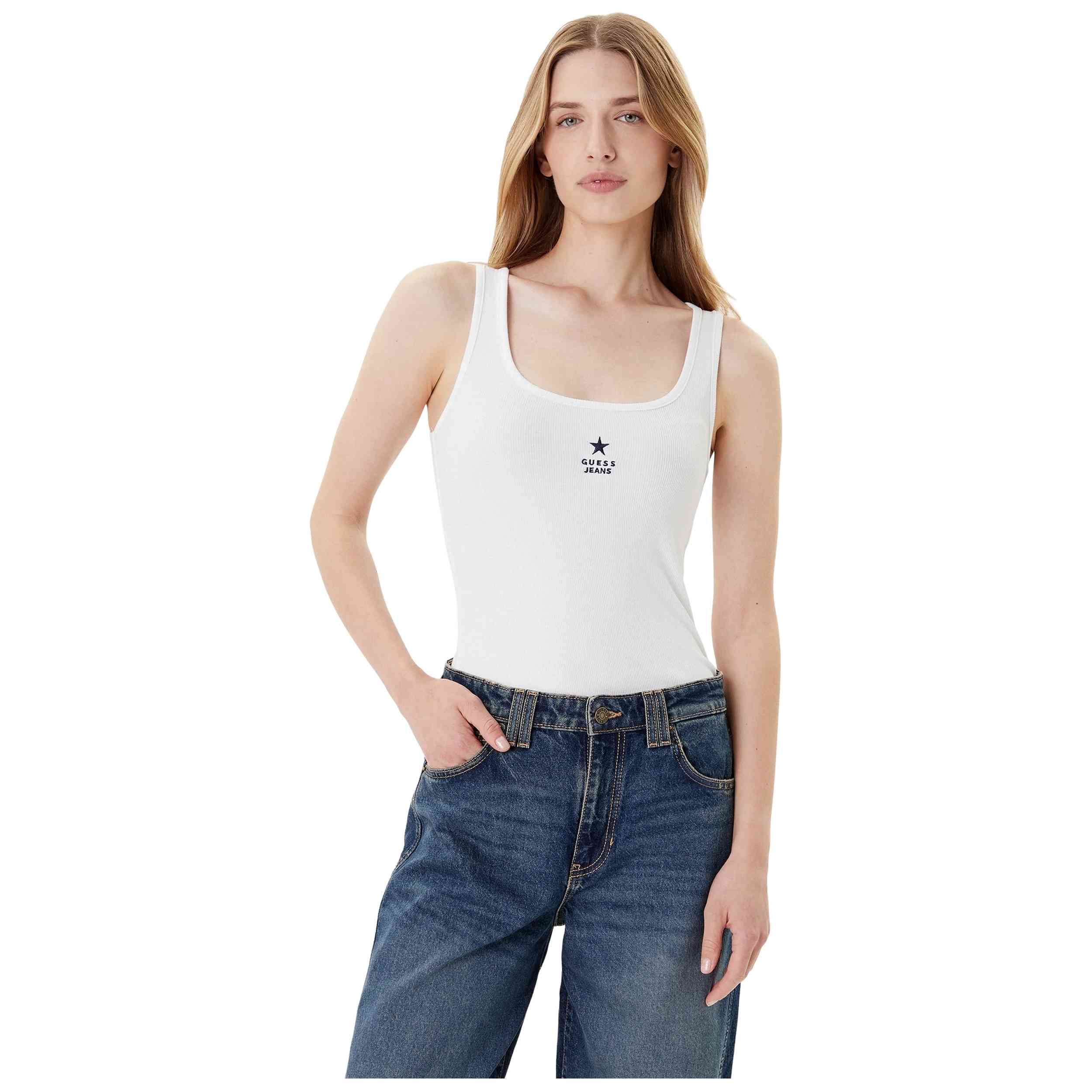 Camiseta De Tirantes Guess para Mujer en color Blanco