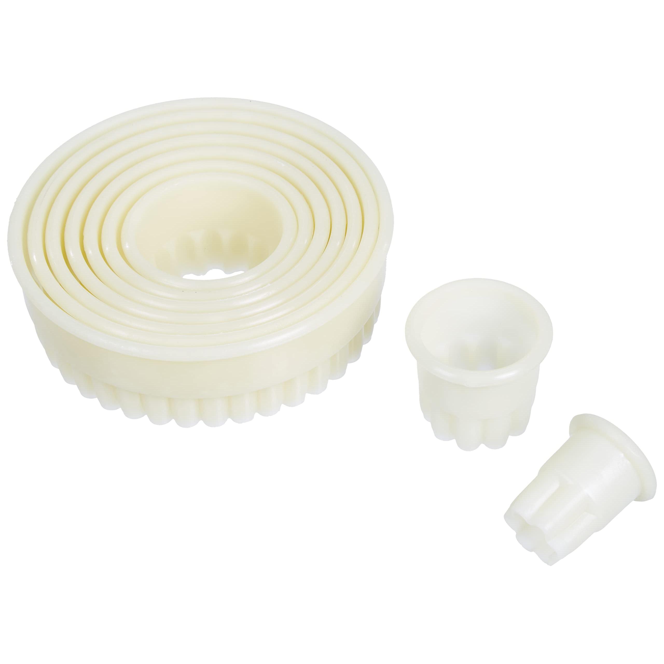 CAJA 9 CORTAPASTAS REDONDOS RIZADO NYLON