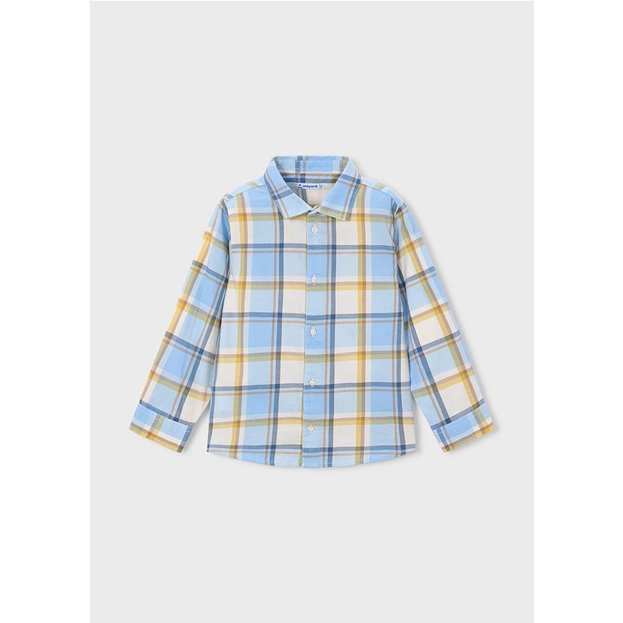 Mayoral - Camisa de manga larga para niño con diseño a cuadros estilo clásico ideal para uso diario