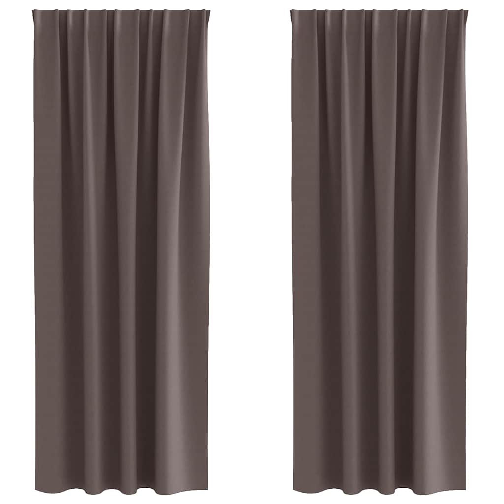 vidaXL Cortinas Opacas con Anillas 2 pcs 260 x 140 cm Poliéster