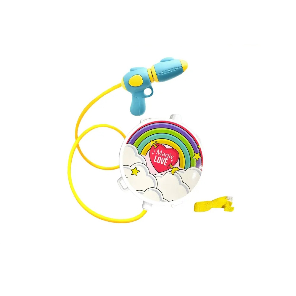 PLUSHOME Pistola De Agua 15.5X8.5CM ,Con Mochila 18.5x20cm Y Tubo de 70cm,disponible en 16 Dibujos Divertidos ,Perfecto Para Jugar En Piscina / Playa / Patio
