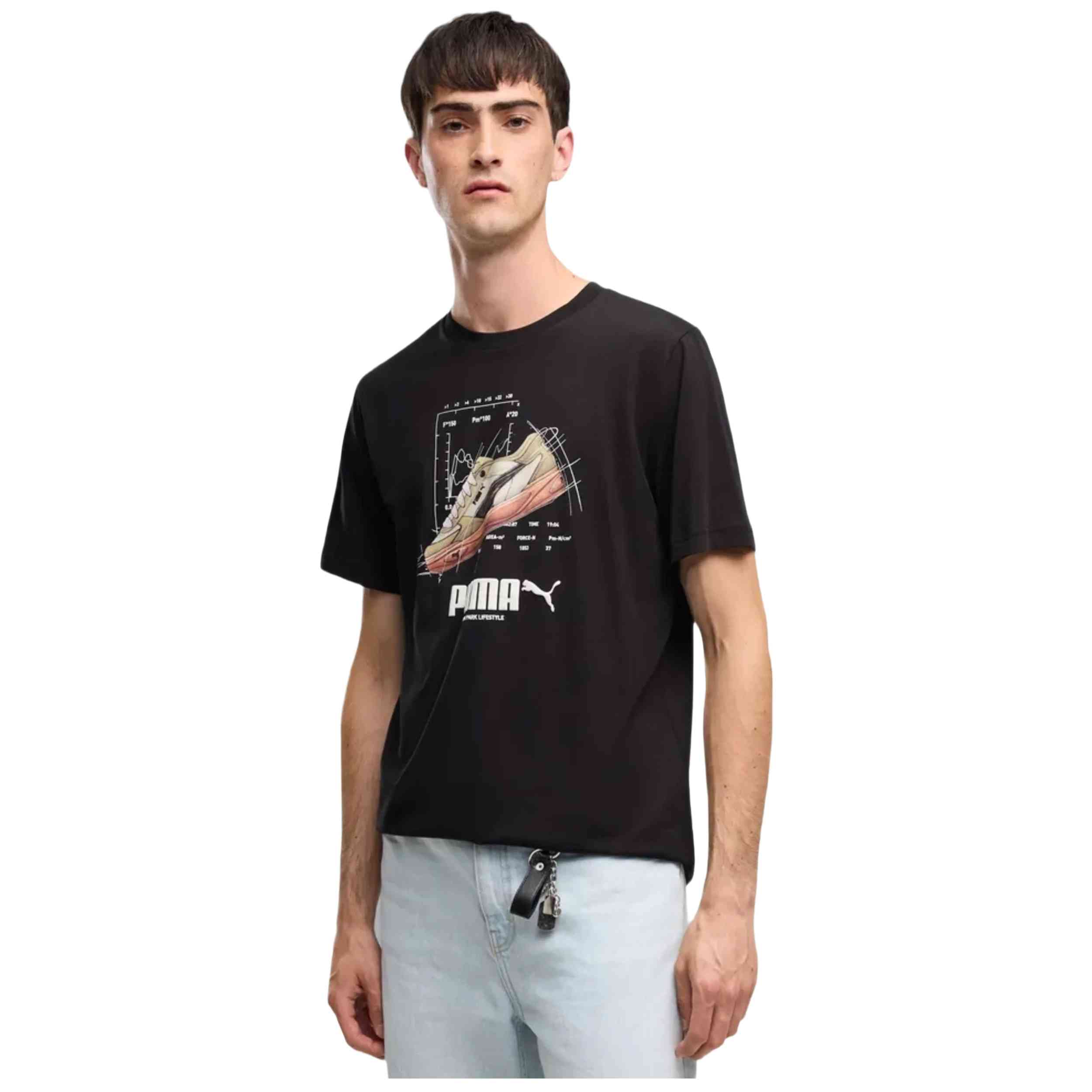 Camiseta De Manga Corta Puma modelo 694358-01 para Hombre en color Negro
