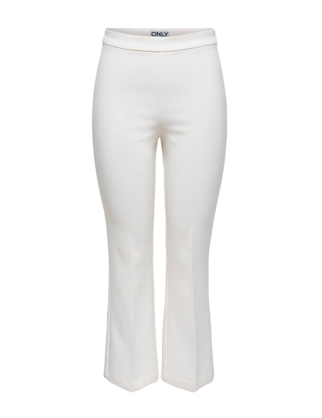 Pantalón Only Astrid flared blanco de tela para mujer