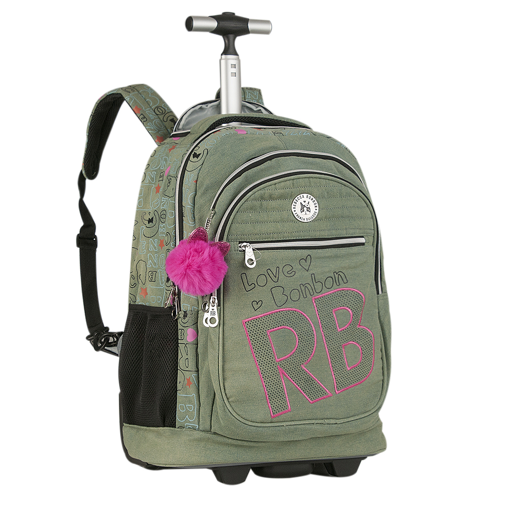 Mochila de Carrinho Oficial Rebecca Bonbon 18.5", Moda It Girl, Compartimento para Portátil