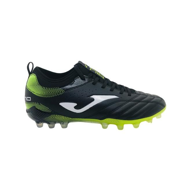 Bota Fútbol Hombre Joma AG 2501 Negro Amarillo | Control Superior y Sujeción Calcetín | Tallas 40-45