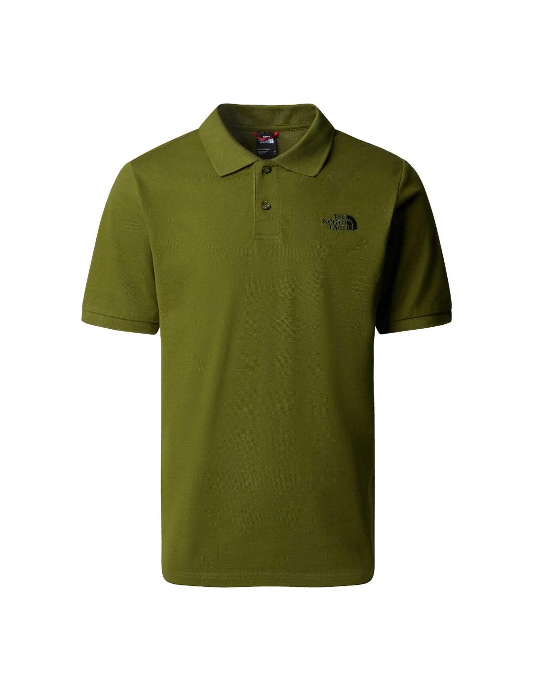 The North Face - Polo Verde Kaki - Alta Calidad - Comodidad - Estilo Versátil - Logo Emblemático