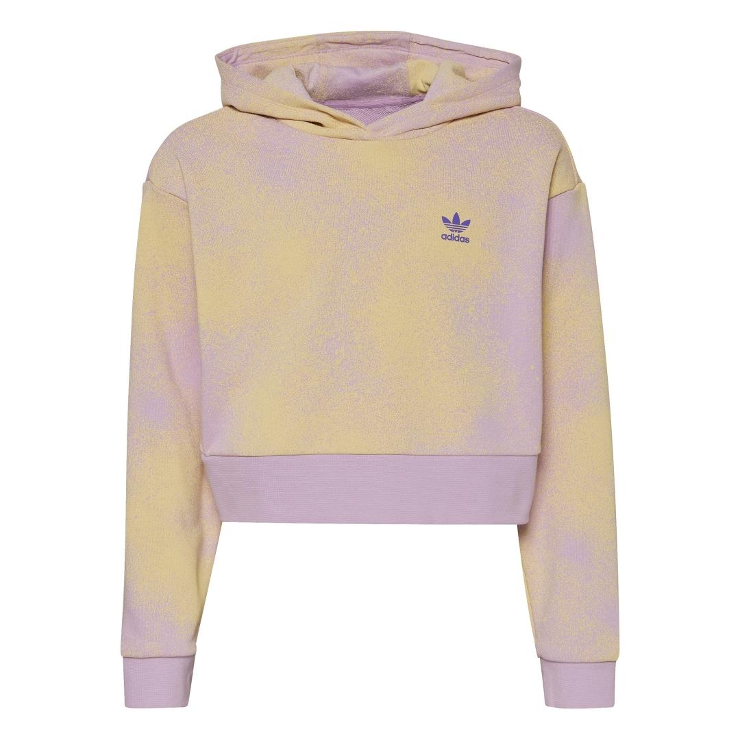 Sudadera Niña adidas Crop Hoodie Amarilla Lila