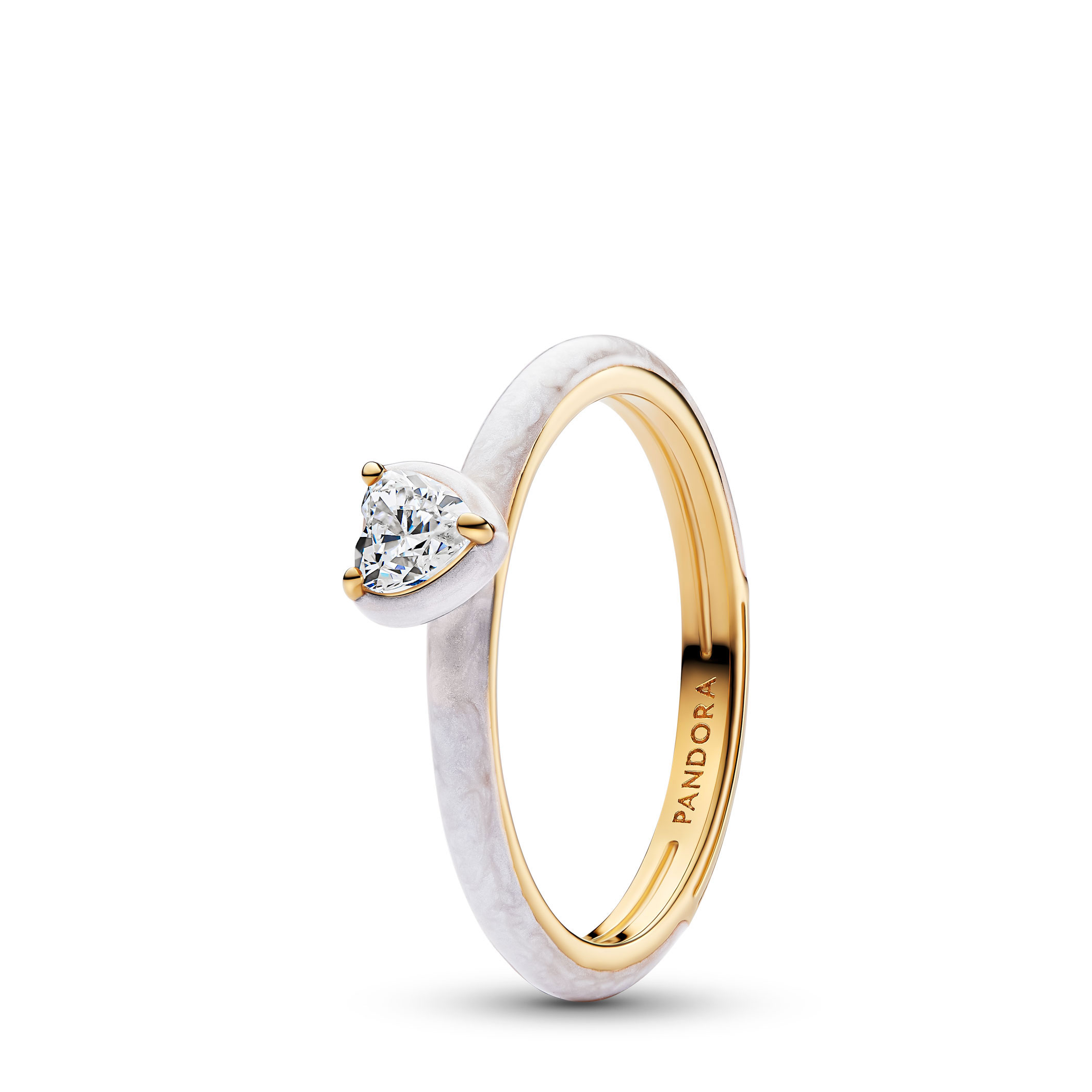 Pandora Anillo de corazón con circonitas 163088C01 , para Mujer