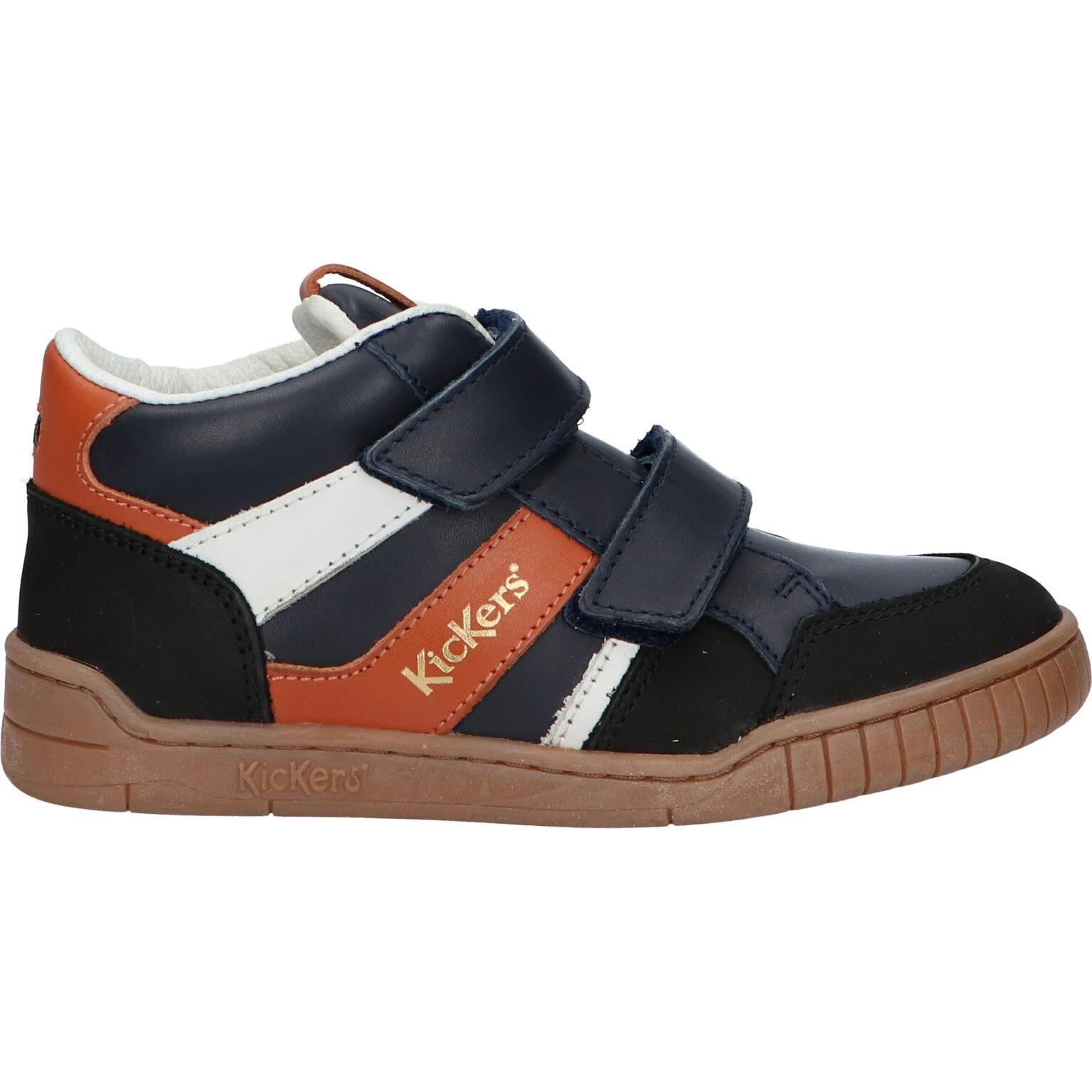 KICKERS 894791-30 WINCKY VEL NUBUCK 83 NOIR CAMEL MARI