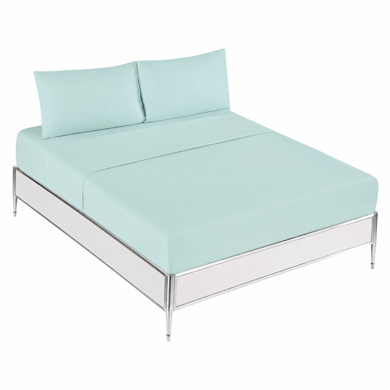 Juego de Sábanas Lisas 4 Piezas en Color Sólido para Cama 90, 135, 150 y 180 cm, Tacto Suave para Dormitorio y Uso Diario