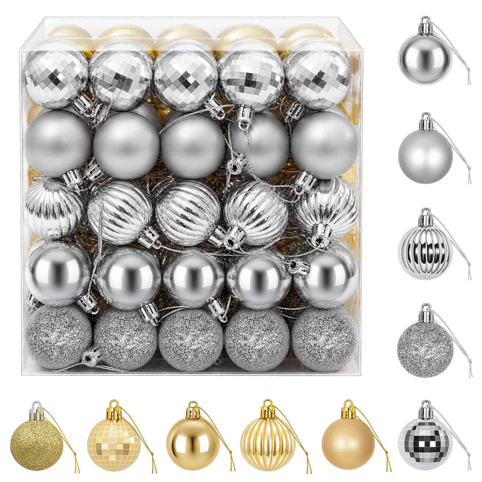vidaXL Juego de bolas navideñas 100 uds. 4 cm Poliestireno Multicolor