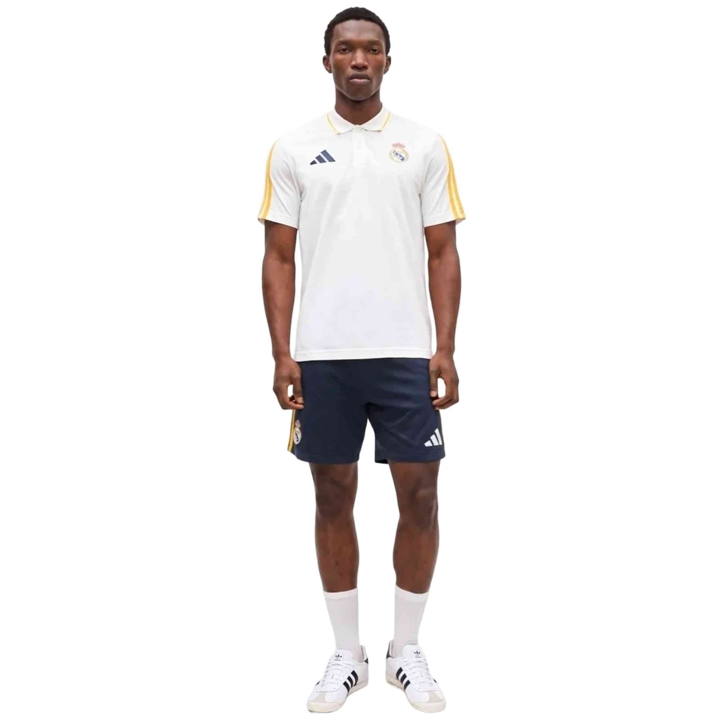 Polo De Manga Corta Adidas modelo Real Madrid DNA para Hombre en color Blanco