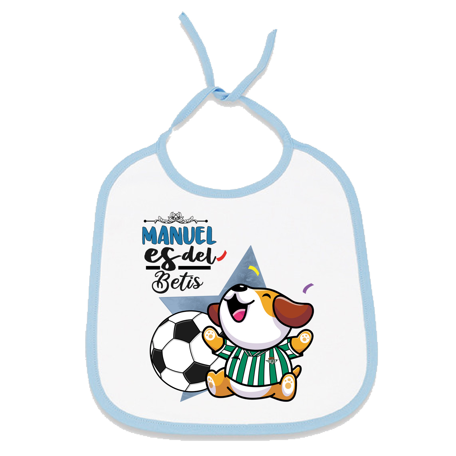 Babero personalizado nombre de bebé equipo de fútbol, niño y niña