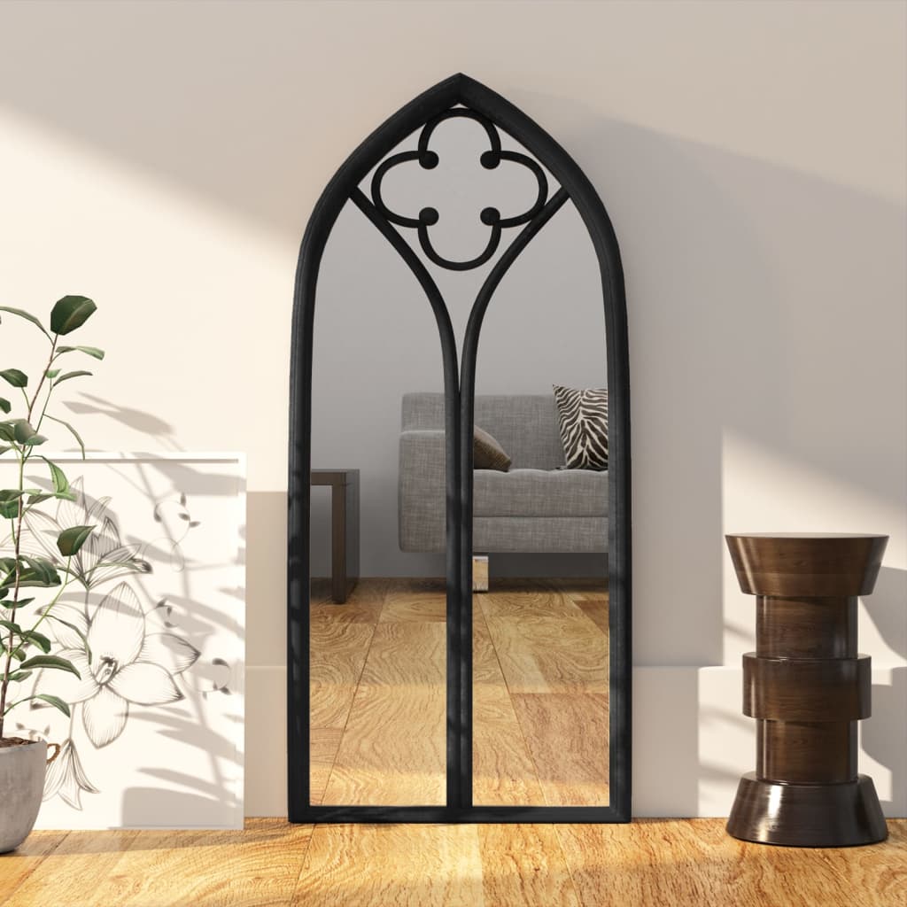 vidaXL Espejo de Hierro Arena para Uso Interior 100x45 cm Salón Adorno Color Arena, Negro, y mas