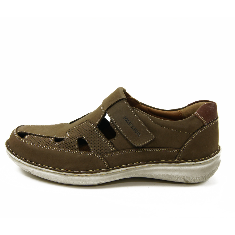 Josef Seibel mod. ANVERS 81 sandalia tapada para hombre en nobuck, velcro
