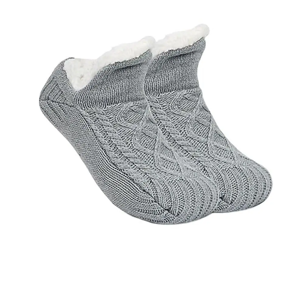 TK Calcetines De Invierno Para Hombres Y Mujeres Gruesos Térmicos Suaves No Especulativos Con Agarre Para El Hogar Y Dormir Cortos De Algodón Fuzzy
