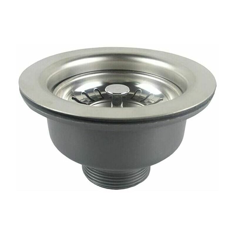 CA Qrity Desagüe de fregadero sin cesto rebosadero acero inoxidable ø 110 mm 1½", Acero inoxidable + ABS