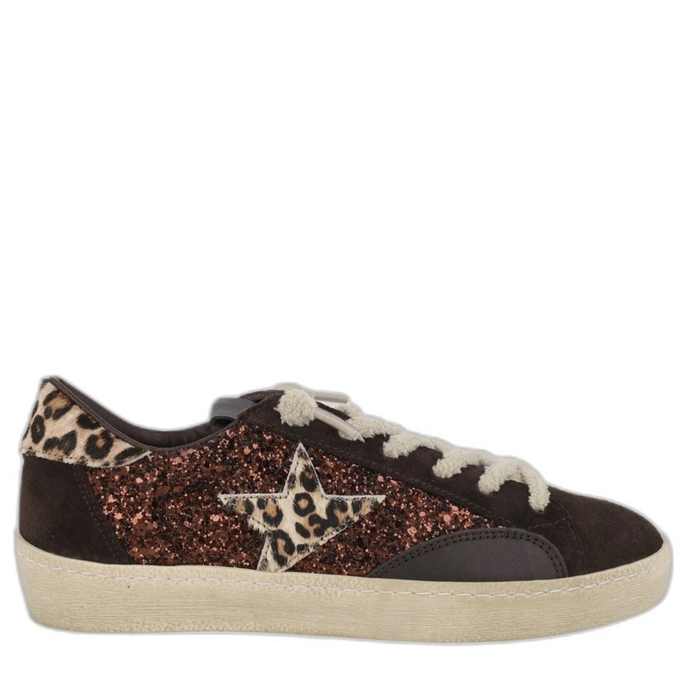Cómoda  1342 ANTE-GLITTER marrón: deportivas de piel, plantilla acolchada, cordones elásticos y suela goma ligera. Comodidad todo el día. ¡Cómpralas ahora! Altura Tacón bajo (1-3 cm) Referencia