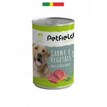 Petfield - Lata Wetfood Dog Meat & Vegetables - 410g