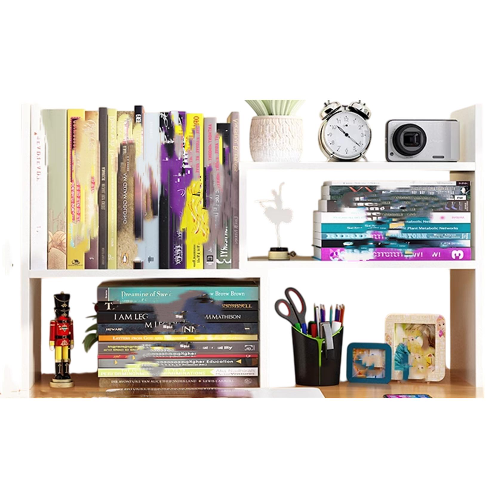 Estantería pequeña de escritorio MESA para habitación, mueble de almacenamiento de CD, soporte de libros económico Simple, organizador de libros almacenamiento para niños, para revistas, muebles modulares