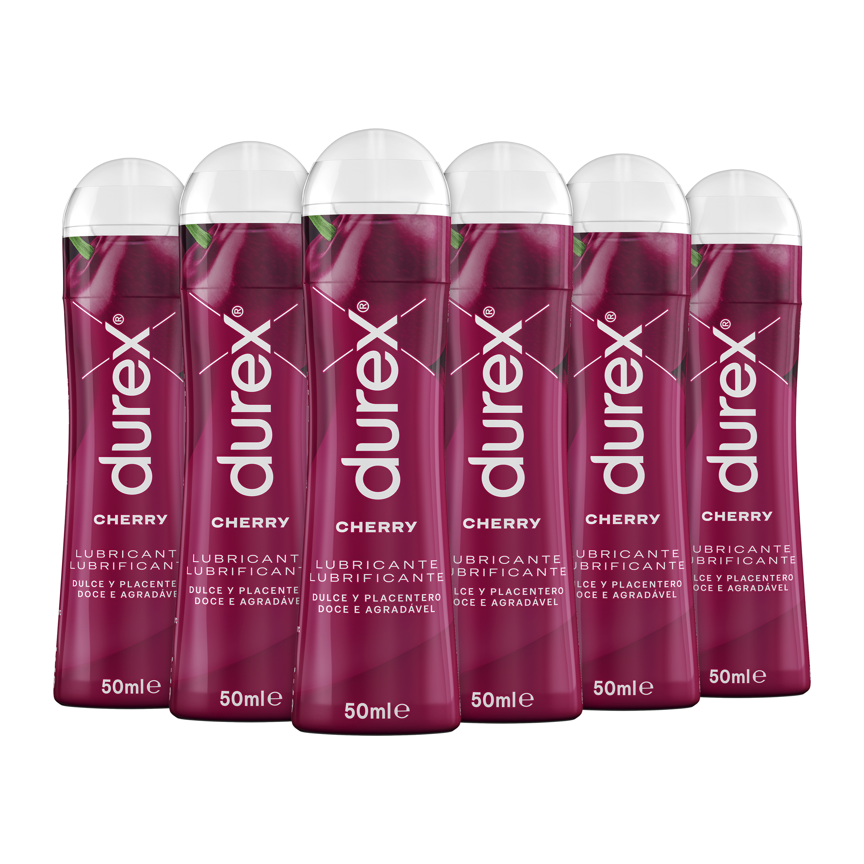 Lubricantes Durex Lote x6 50ml, para sexo seguro. Descubre el tuyo y disfruta. Original, Calor, Frescor. Fresa y Perfect Connection