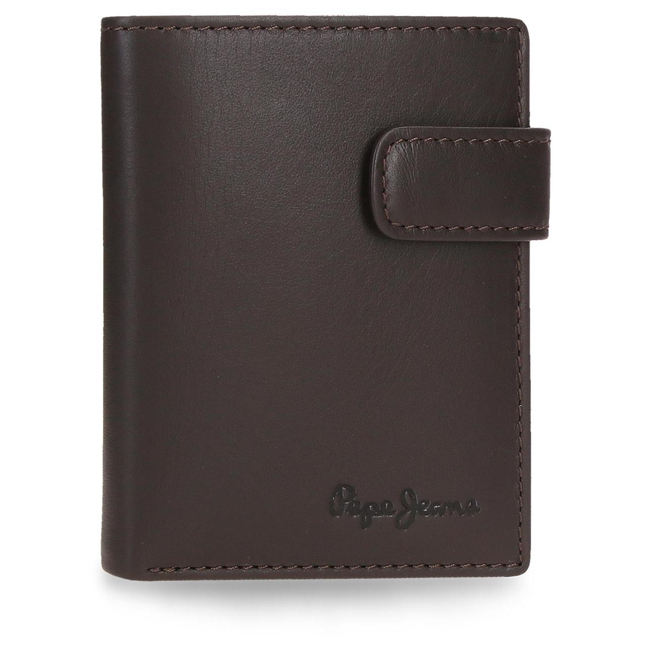 Billetero Pepe Jeans Luton en Piel Auténtica con Protección RFID y Compartimentos para Tarjetas, Billetes y Monedas