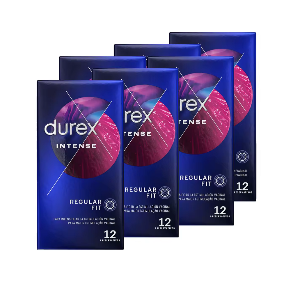 Durex - Preservativos Intense Orgasmic para Mayor Sensación Pack 72 condones para un sexo seguro