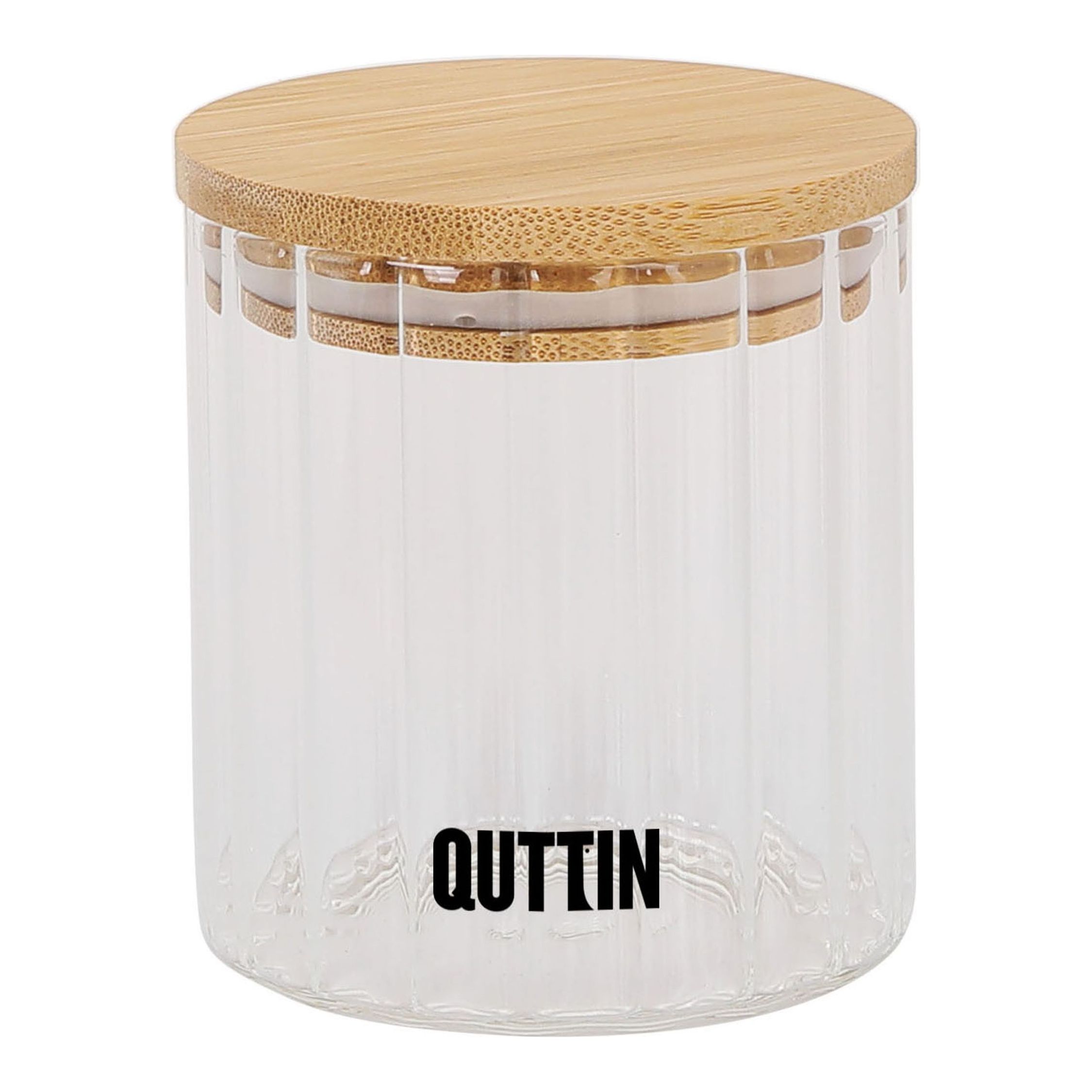 QUTTIN - Tarro Borosilicato Tapa de Bambú 9x11 cm - Hermético, Duradero y Versátil para Alimentos | Amystyle