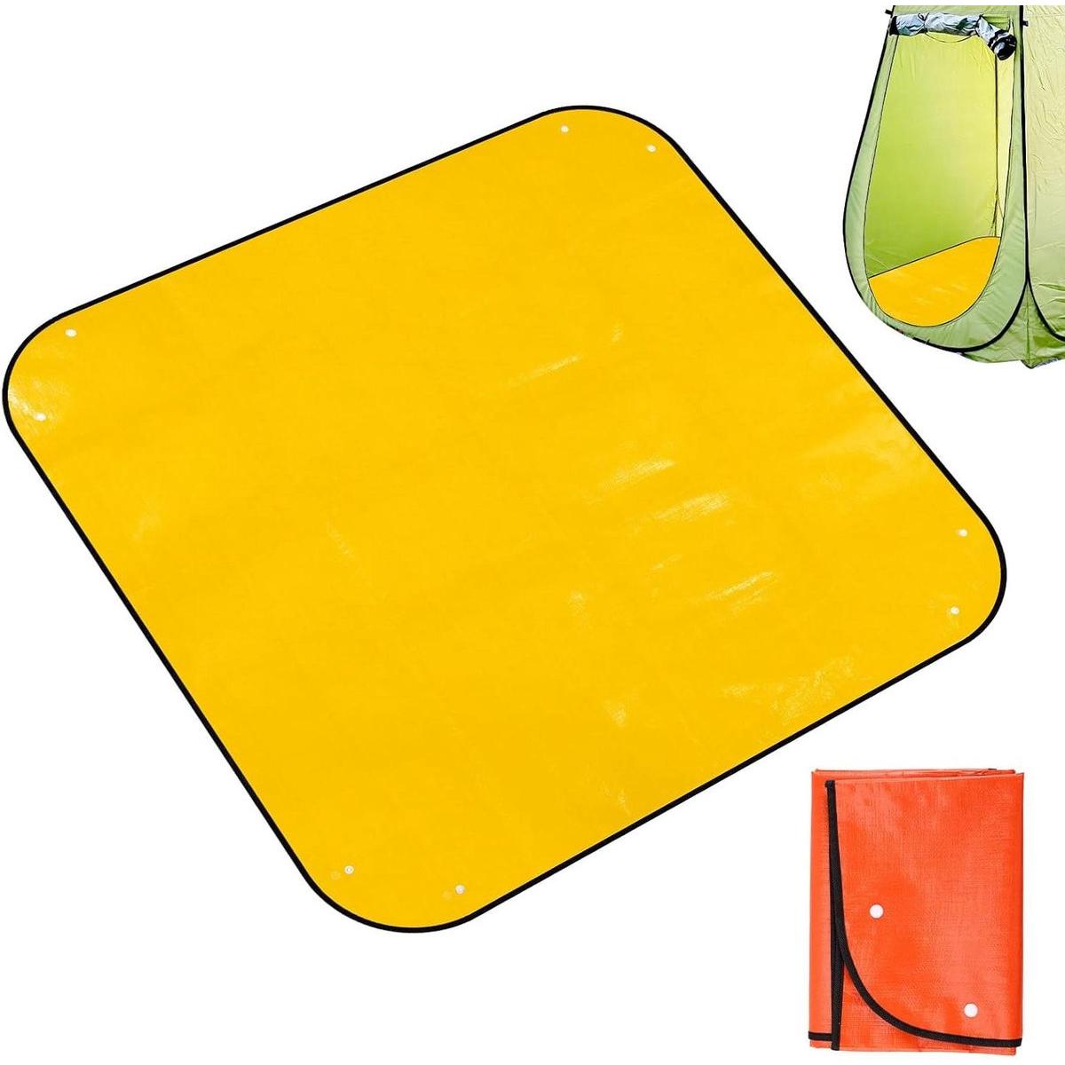 Alfombrilla impermeable para tienda de campaña de 100x100cm - Alfombrilla portátil para ducha - Para camping, autocaravana y caravana al aire libre