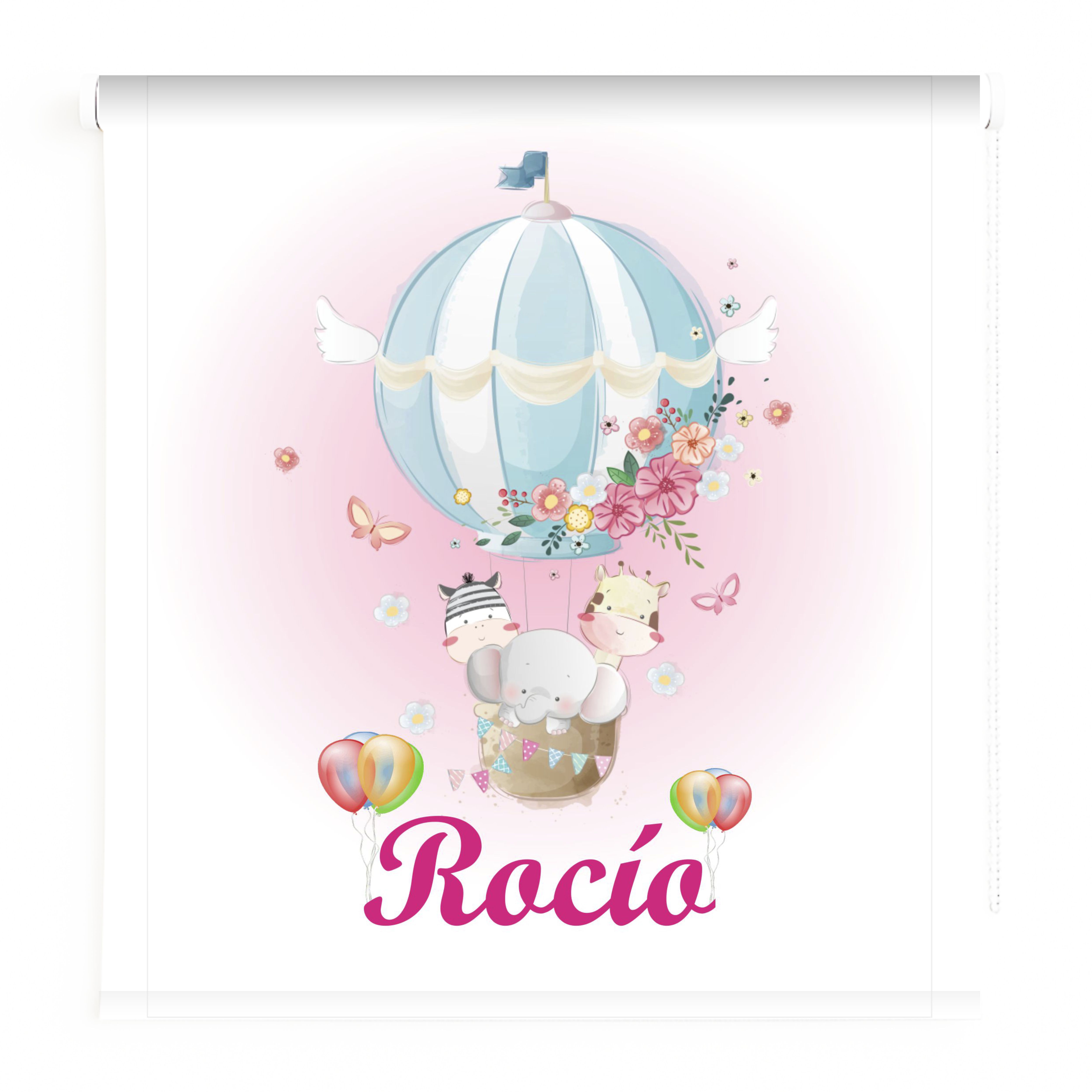 Estores Iroa- Estor Infantil Niña Personalizado con Nombre | Estor Enrollable Translucido Habitación Niña