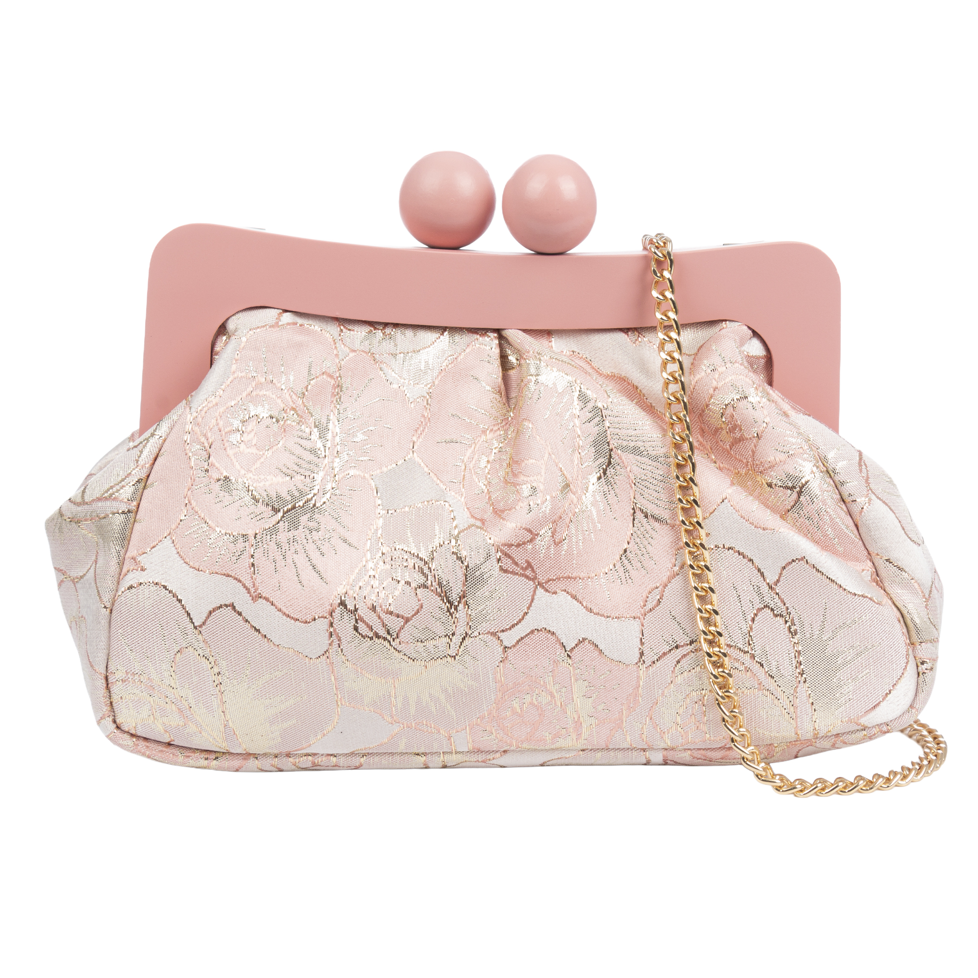 Bormida Bolso bandolera Mujer. Fabricado en madera y tela con diseños florales.