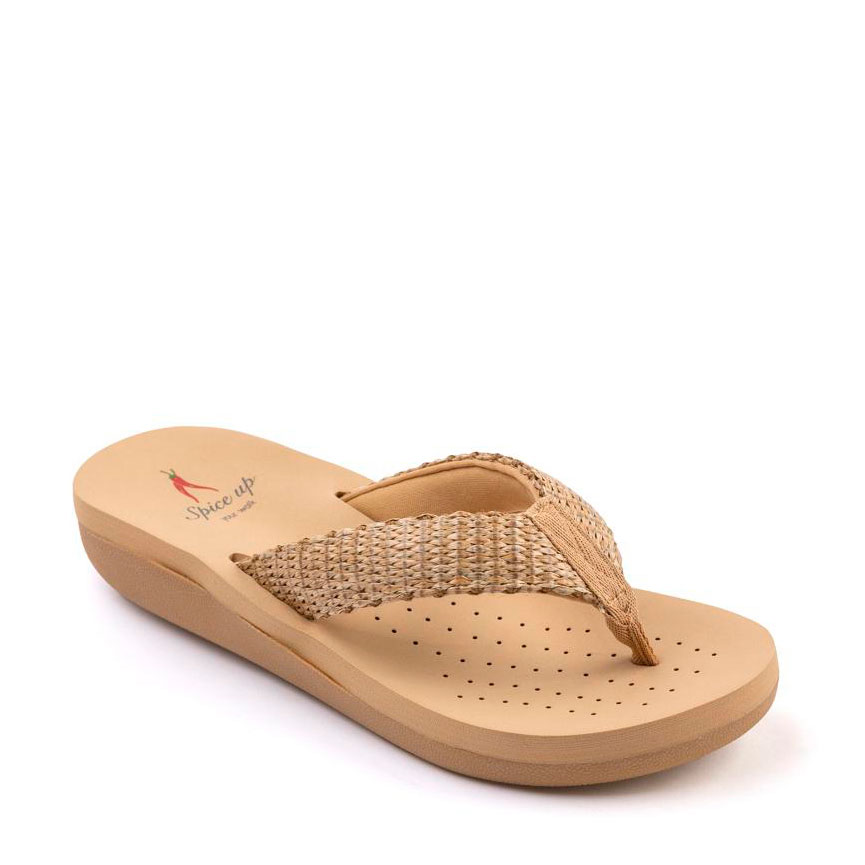 Spice Up Chanclas Beige SU25012-31005 , para Mujer