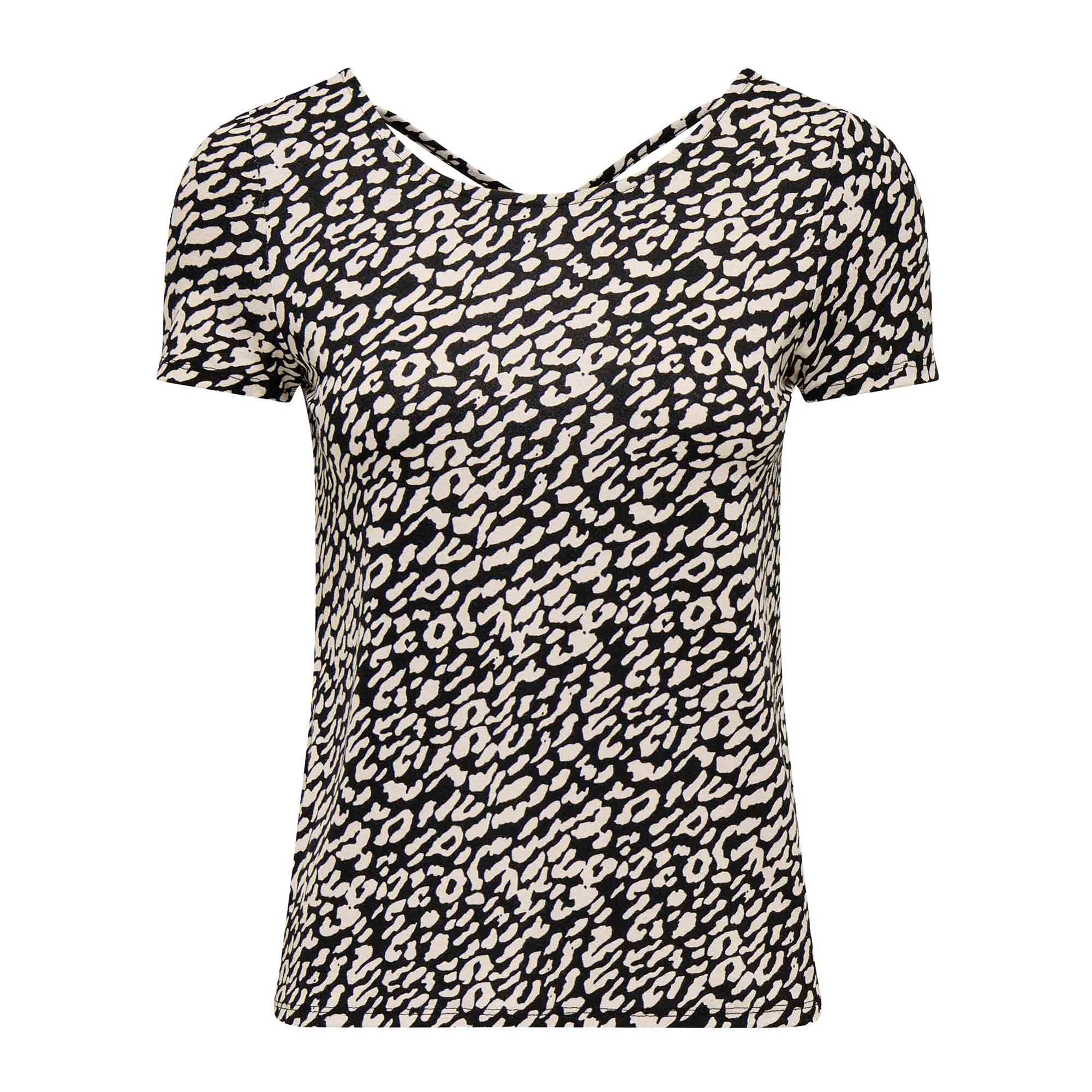 ONLY Camiseta para mujer - ONLBERA BACK LACE UP TO, cuello redondo, viscosa ONLBERA BACK LACE UP TO