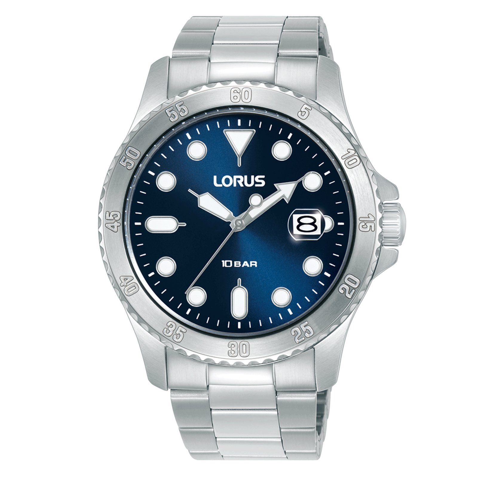 Lorus Reloj Hombre Caja De Acero Pulsera Acero De Color Plata Resistente Al Agua 10 Atm Rs967dx9