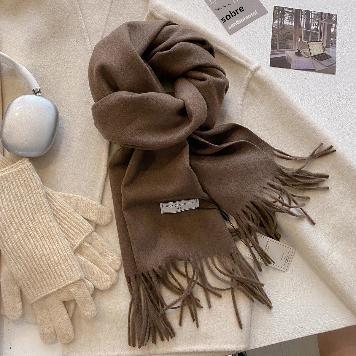 TK Nueva Bufanda De Cashmere Para Mujer De 26 Colores Larga Y Cálida Bufanda De Invierno Hijab Chal Pashmina Bandana Para Mujer
