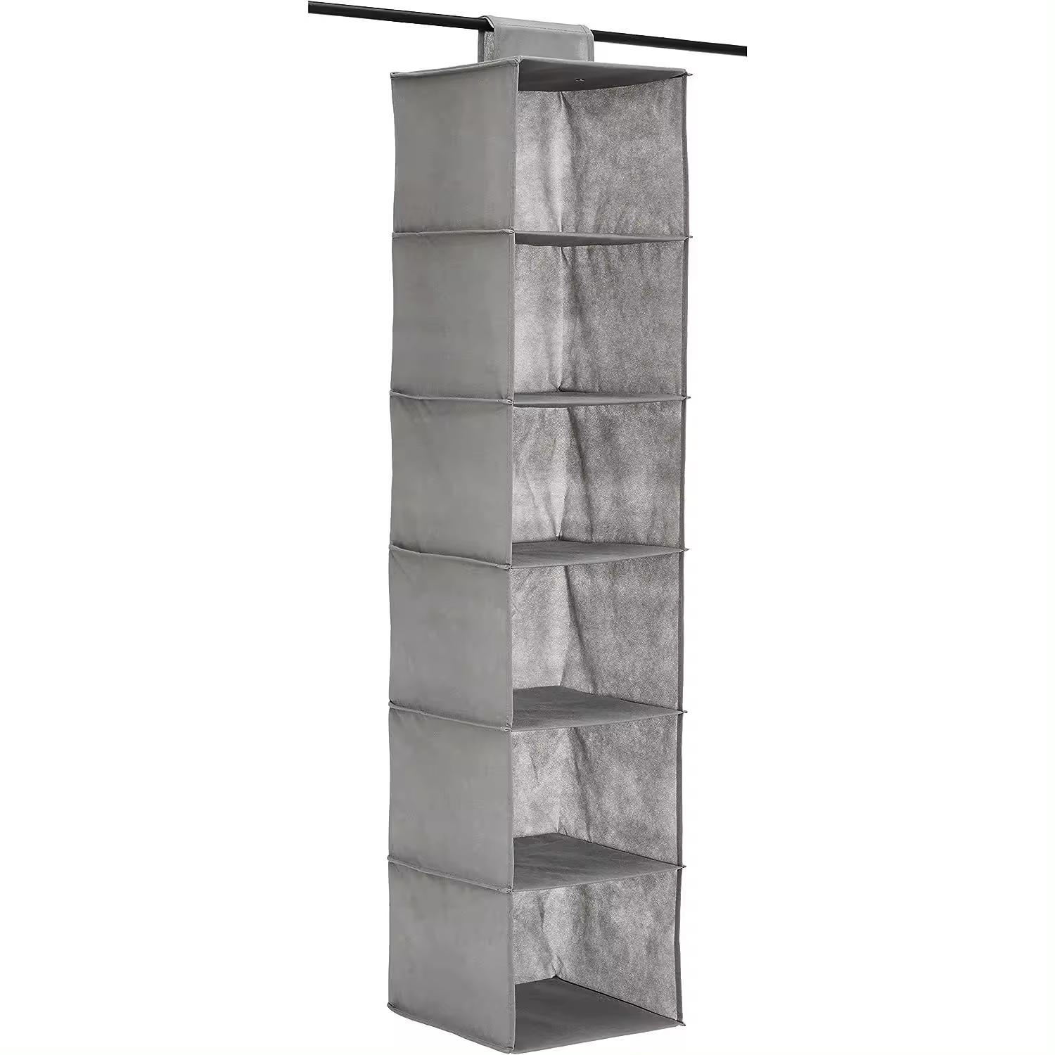 Organizador de ropa para armarios con 3/4/5/6 estantes, Organizador de tela para colgar, Colgador de armario para ropa, toallas y accesorios para bebés, Color gris, Juego de 2 unidades