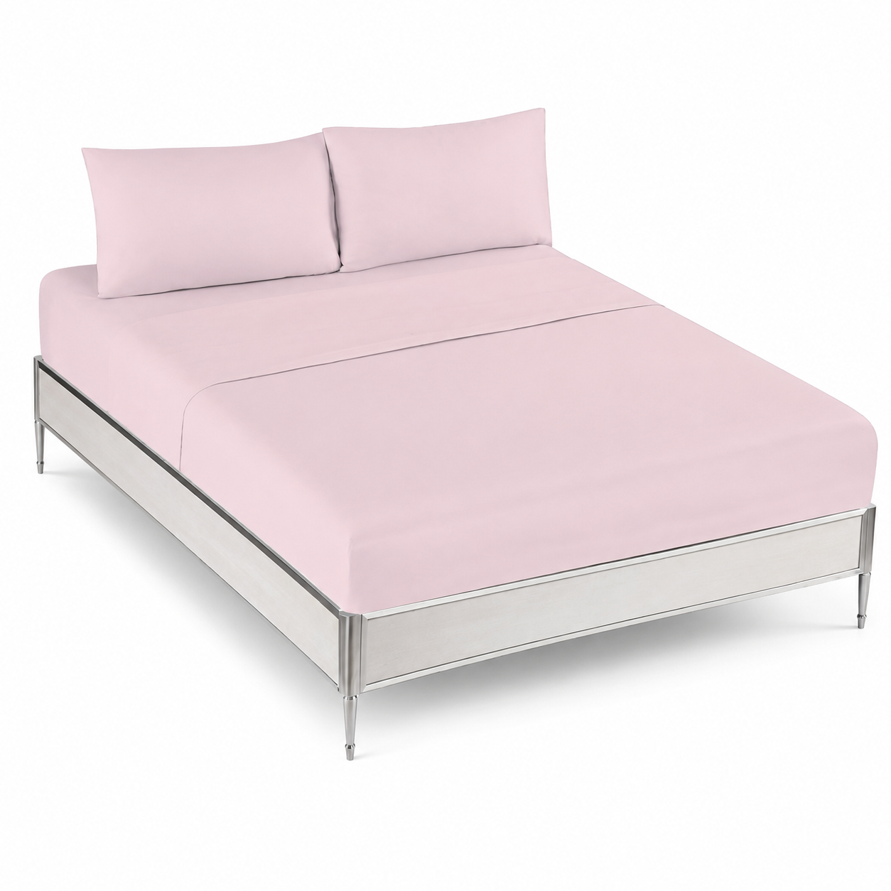 Juego de Sábanas Lisas 4 Piezas en Color Sólido para Cama 90, 135, 150 y 180 cm, Tacto Suave para Dormitorio y Uso Diario