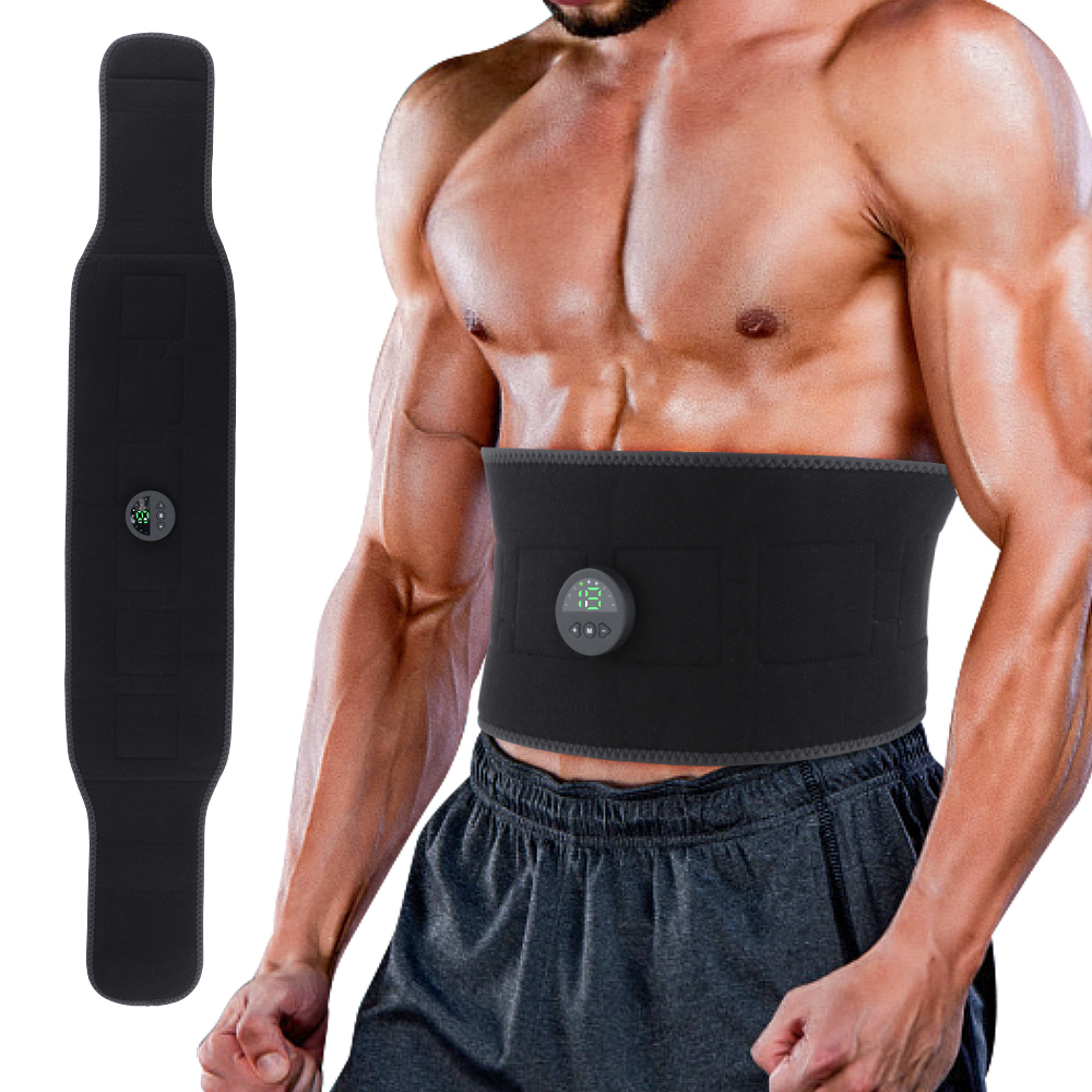 Cinturón de Masaje de Pulso EMS para Adelgazamiento Corporal Estimulador de Músculo Abdominal Quemador de Grasa Pérdida de Peso en la Cintura Masaje para el Cuerpo