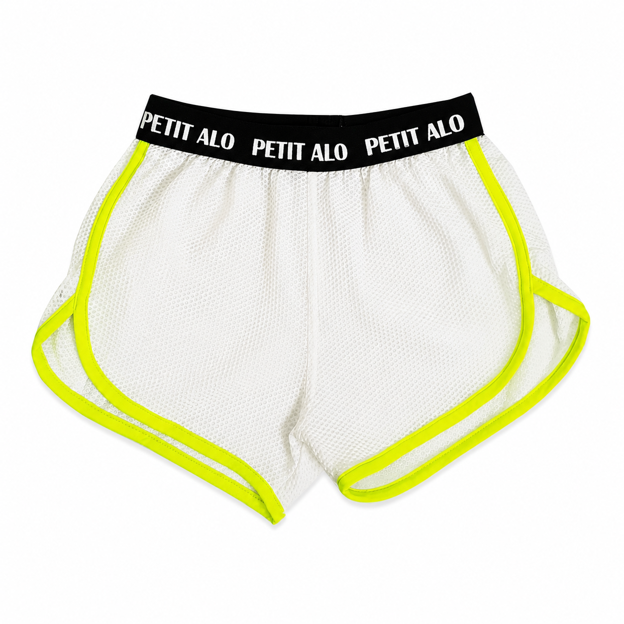 Short Deportivo Blanco para Niña o Mujer Efecto Redecilla - Secado Rápido, Twinning Mamá e Hija- Talla 4 a S