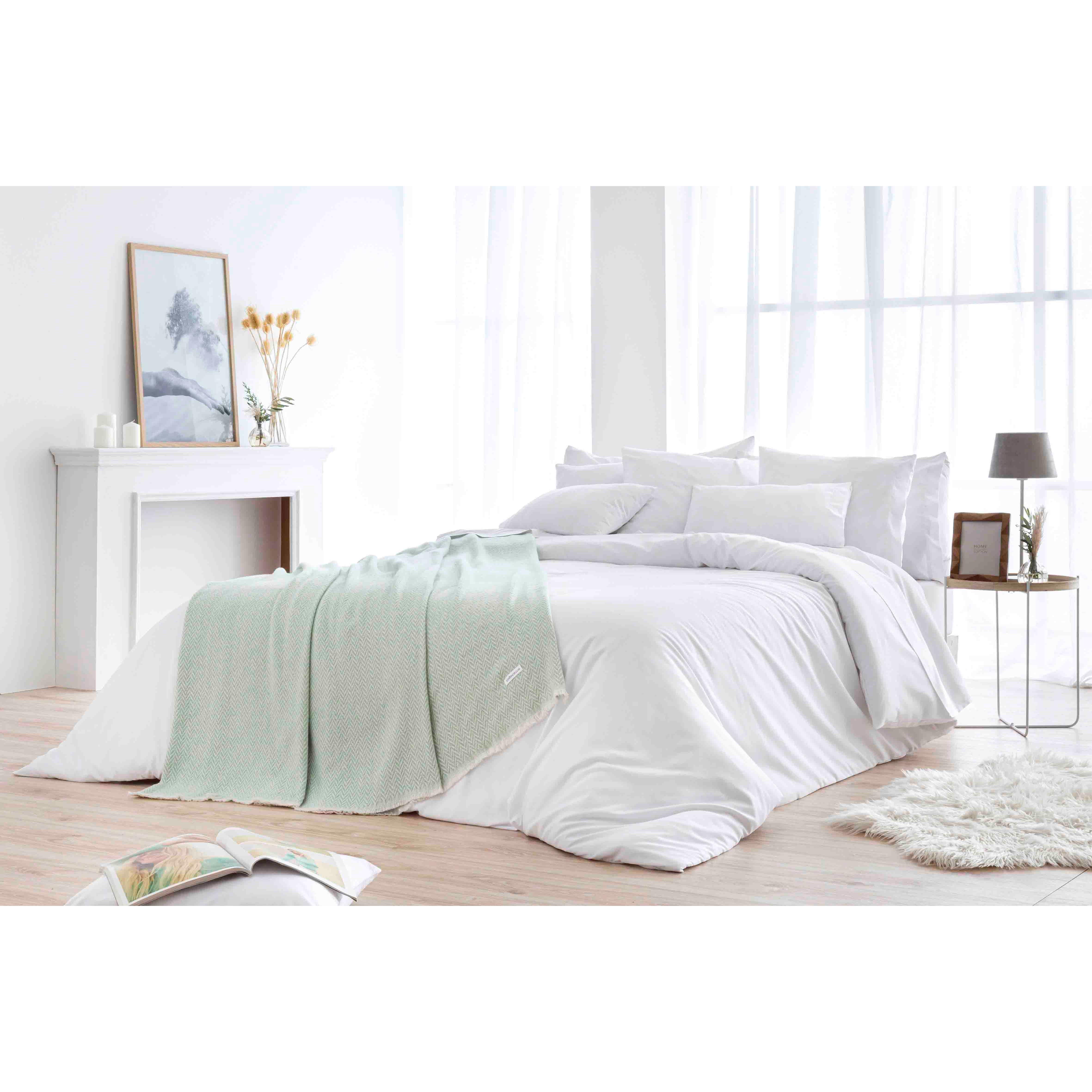Todocama- Manta de algodón Extra Suave, Cuatro Estaciones, Colcha Multiusos sofá, Plaid para Cama, Manta Foulard, cubrecama, cubresofá