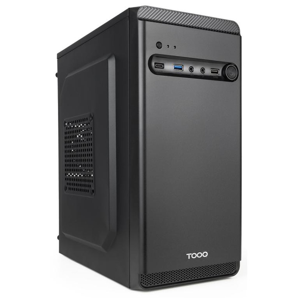 Tooq - Torre PC DODEKA ULTRA Mini Tower Micro-ATX 500 W negra silenciosa con fuente incluida y ventilación eficiente