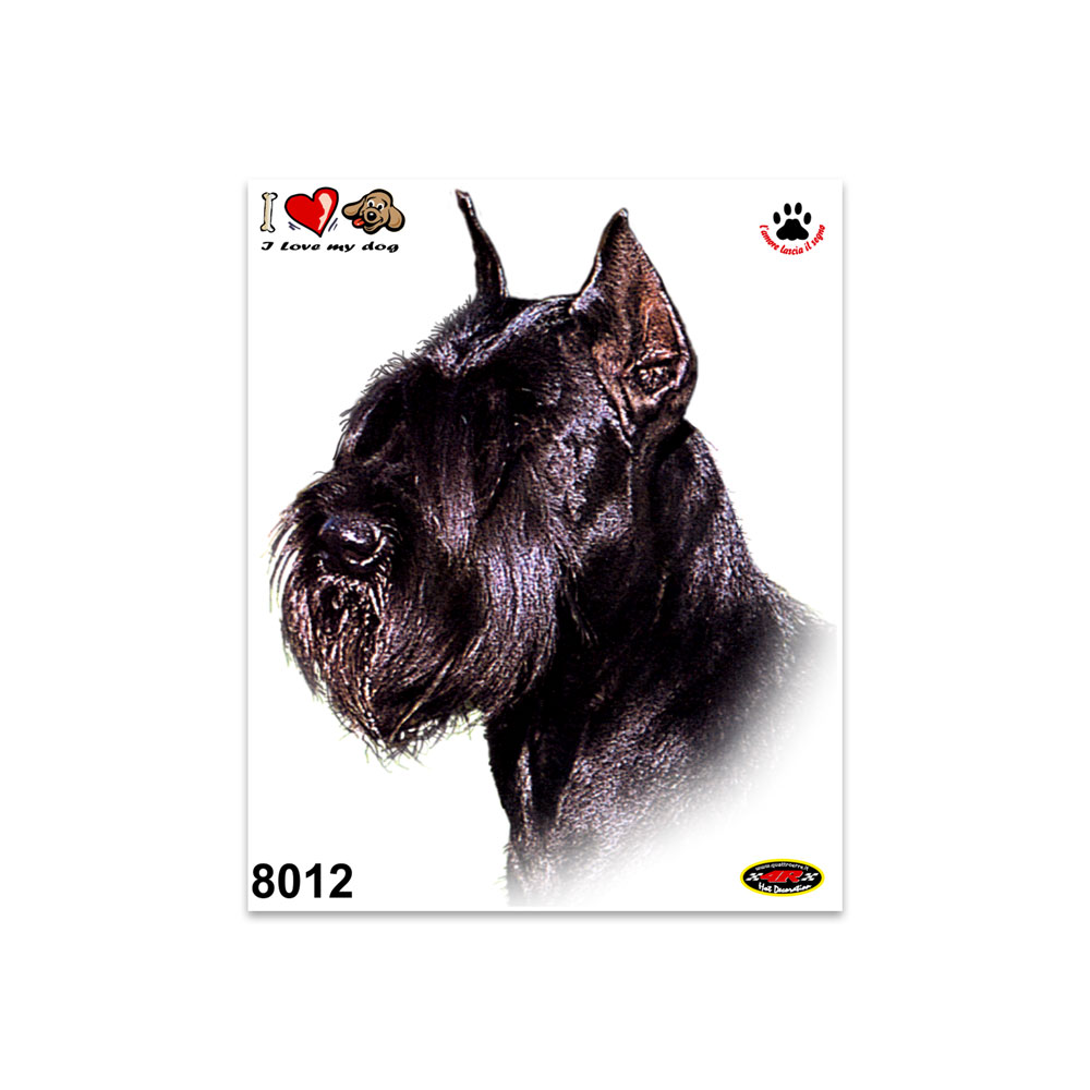 Pegatinas Schnauzer 14x16 cm