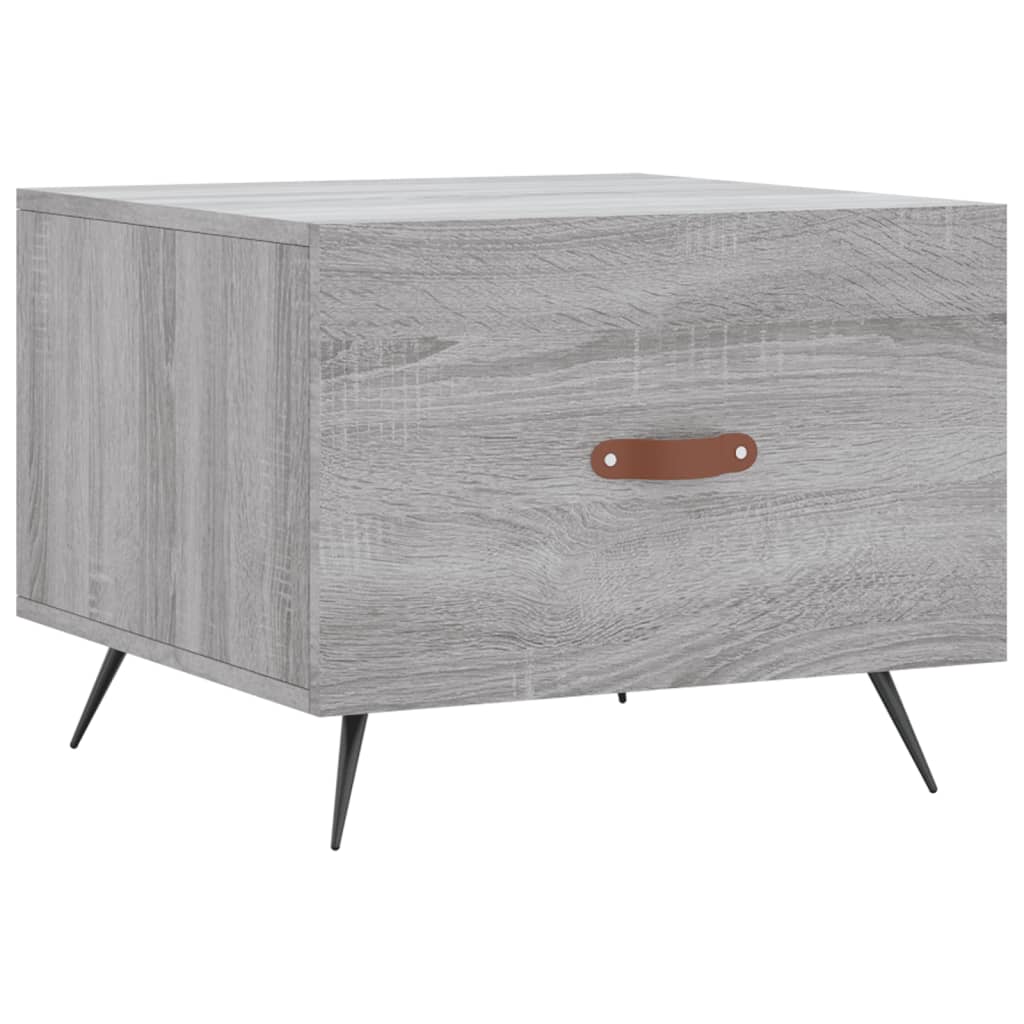 vidaXL Mesa de centro madera de ingeniería gris Sonoma 50x50x40 cm